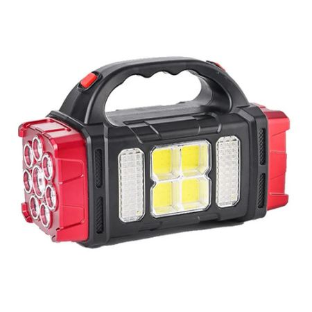 Ручной фонарь HB-1678-2х8LED+6COB, power bank, Li-Ion аккум., солнечная батарея, ЗУ microUSB,