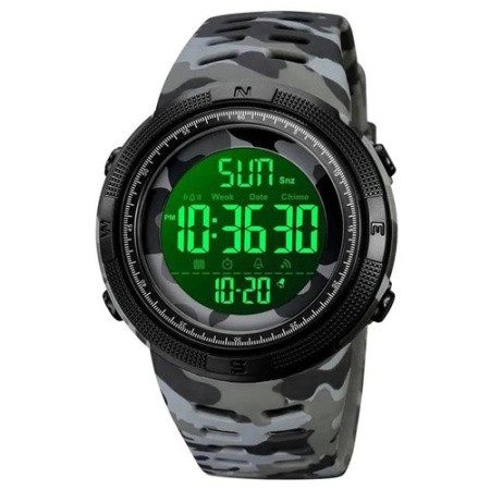 Часы наручные SKMEI 2070CMGYWT, GRAY CAMO-WHITE, 10409