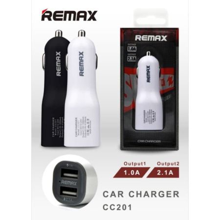 Автомобильное зарядное устройство USB x 2 Remax CC201 / 5675