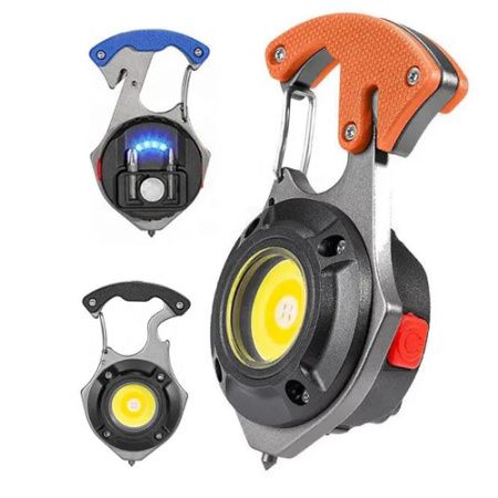 Фонарь для кемпинга W5143-COB, Белый, Жёлтый, Красный, multitool, Li-Ion, магнит, карабин