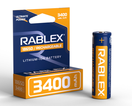 Аккумулятор Rablex 18650, 3400mAh Li-ION 3.7v