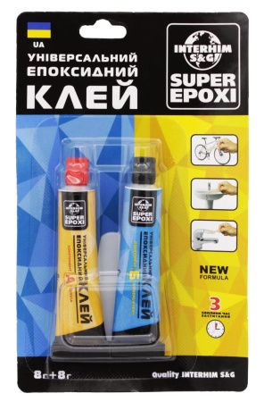 Эпоксидный клей SUPER EPOXI 2x8г. / Interhim S&G