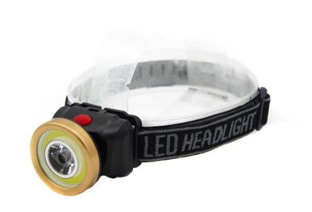 Налобный фонарь WD174, 3R3xAAA, COB+LED