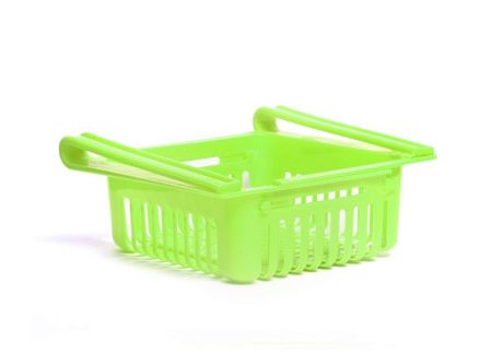 Раздвижной пластиковый контейнер для хранения продуктов в холодильнике Storage rack / 7240