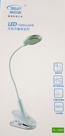 Настольная LED лампа аккумуляторная на прищепке Светильник TL-1009 / акк