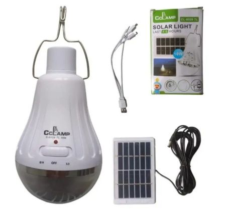 Фонарь для кемпинга Cclamp CL-6028, аккумулятор, солнечная панель