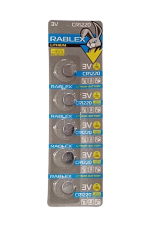 Батарейки-Таблетки Rablex CR1220/3V блистер 5шт.