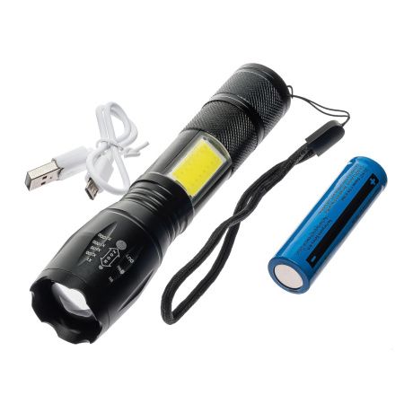 Ручной фонарь Police WD234, Li-ion 18650, 1×T6, Боковая подсветка, microUSB