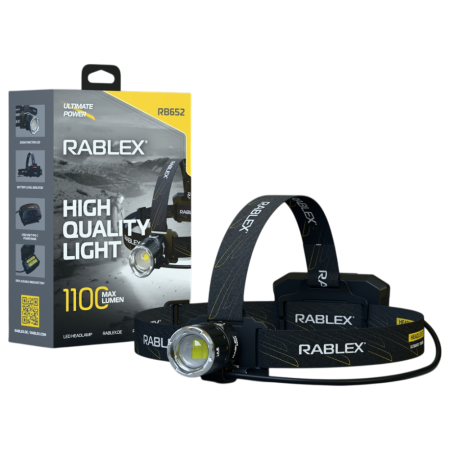 Налобный фонарь Rablex RB652, 1100 lumen, аккум, Type-C