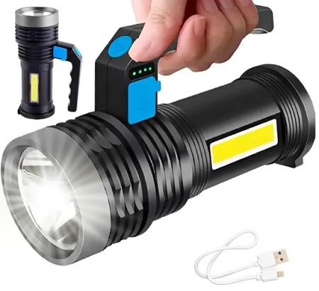 Ручной фонарь BL-8205, встроенный аккум, USB, индикатор зарядки Ручной фонарь BL-8205, встроенный аккум, USB, индикатор зарядки