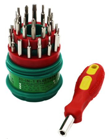 Набор отверток СТАКАНЧИК БОЛЬШОЙ / Impacter 9031 с 32 насадками.