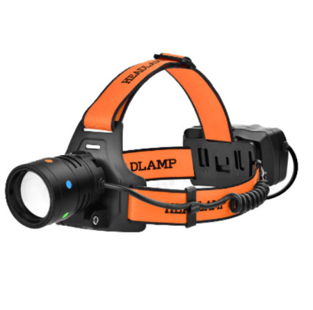 Налобный фонарь Bailong BL-T210-TG, 2x18650, 1 режим, ЗУ Type-C, zoom