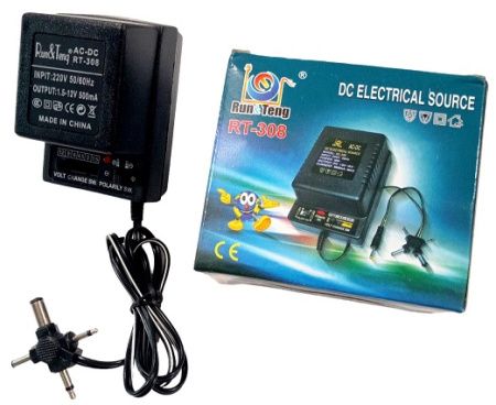 Блок питания универсальный DC 1.5V-12V 500mA с регулятором SA-308 Блок питания универсальный DC 1.5V-12V 500mA с регулятором SA-308