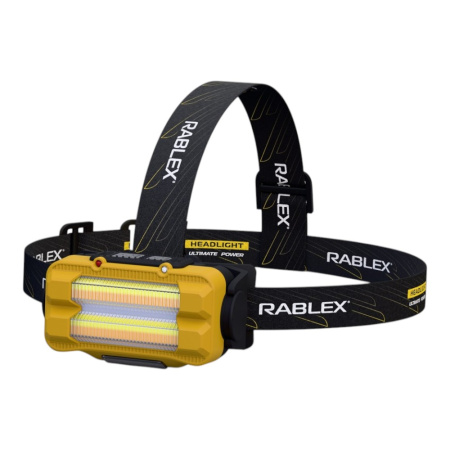 Налобный фонарь Rablex RB981, жёлтый+белый+красный, 3хT6+4хCOB, Sensor, аккум, Type-C