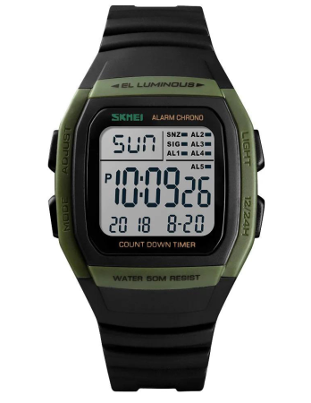 Часы наручные SKMEI 1278AG, ARMY GREEN, 11374