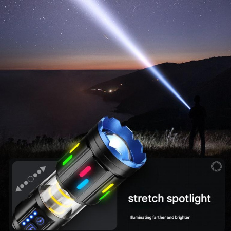 Ручной фонарь YEMAO YM-G560Y, 1200LM, TG LED, 1*26650 аккум, TYPE-C 