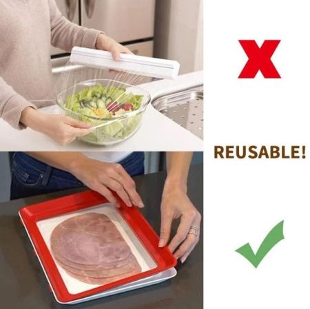 Вакуумный лоток для хранения продуктов Vaccum Plates 7370 red
