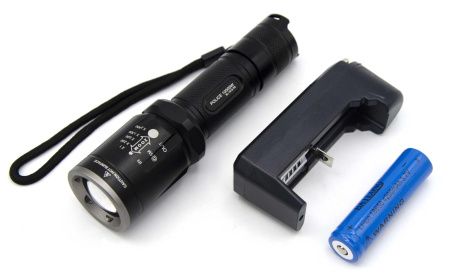 Ручной фонарь Police Bailong BL-1818-T6, 18650, ЗУ сеть, Zoom