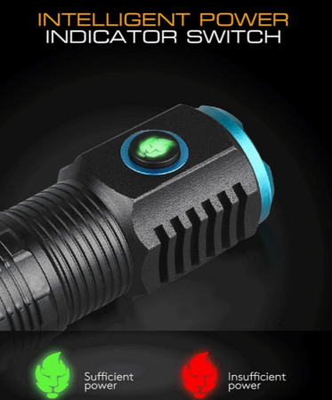 Ручной фонарь Rablex RB902, Li-ion 18350, Zoom, ЗУ Type-C,