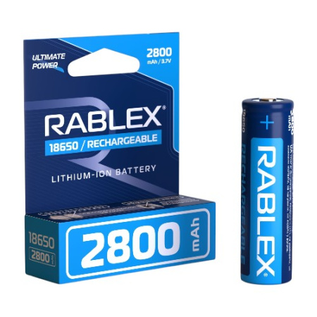 Аккумулятор Rablex 18650 Li-ion 2800mAh с ЗАЩИТОЙ 3.7V