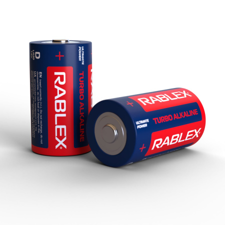 Батарейка Rablex LR20/D2/2pc/TURBO / Alkaline /БЛИСТР