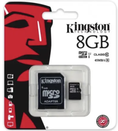 Карта памяти micro SDHC Kingston (UHS-1) 8GB class 10 (с адаптером) (Гарантия 3года) Карта памяти micro SDHC Kingston (UHS-1) 8GB class 10 (с адаптером) (Гарантия 3года)