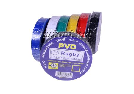 Изолента  Rugby / PVC / 50м ассорти (реальный метраж меньше)