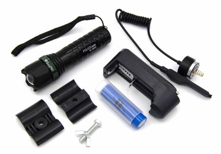 ручной фонарь Police Bailong BL-Q8637, подствольный, 18650, ЗУ сеть+авто, Zoom, XPE, Крепление