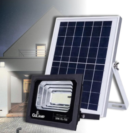 Уличный светильник Cclamp CL-750S втономный светодиодный прожектор с солнечной панелью и пультом, 10