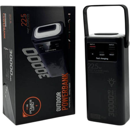 Повербанк Power Way PD-30 30 000 mAh PD 20W + QC 22.5W Чёрный