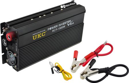 Инвертор преобразователь Профессиональный  UKC 12V-220V RCP-1500W + USB  / 4145 Инвертор преобразователь Профессиональный  UKC 12V-220V RCP-1500W + USB  / 4145