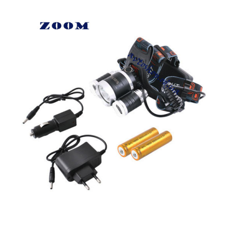 Налобный фонарь BORUIT RJ3001, Акк., T6 LED, ZOOM, автомобильная зарядка Налобный фонарь BORUIT RJ3001, Акк., T6 LED, ZOOM, автомобильная зарядка