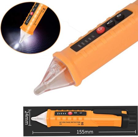 Бесконтактный тестер напряжение со свето-звуковой индикацией M100 (7478) / прозвонка