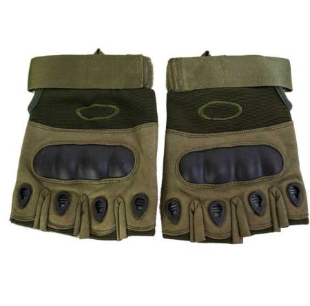 Тактические перчатки без пальцев олива 104 . Размер XXL