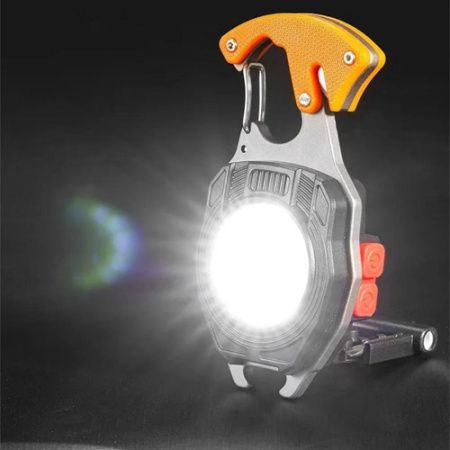 Фонарь для кемпинга W5147, PL409-COB, Белый, Жёлтый, Красный, multitool, Li-Ion, магнит, карабин