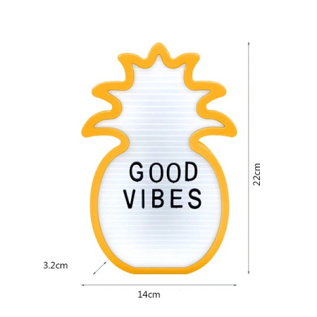 Ночник LED на батарейквх "Ананас" +буквы / 2xAAA/ 