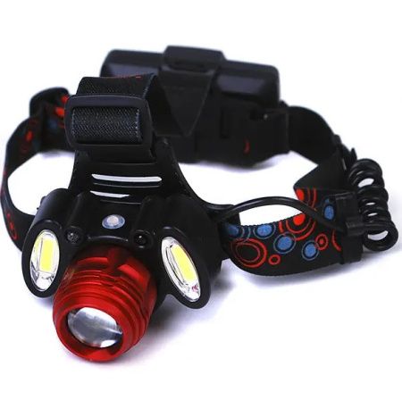 Налобный фонарь RB188, BL-150-T6+COB, сенсорное включение, microUSB