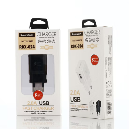 Сетевое зарядное устройство REDDAX RDX-024 15W (USB), White