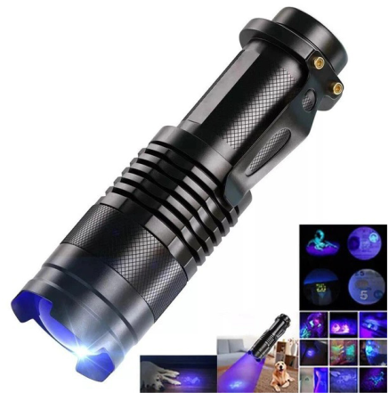 Фонарь K11-395UV, 1хАА/1x14500, 1 РЕЖИМ, zoom, зажим