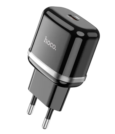 СЗУ Сетевое Зарядное Устройство Hoco N24, быстрая зарядка 20W, Type-C - Lightning