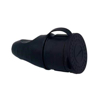 Гнездо электрическое Neomax чёрная каучук С/З 16A (NX2004)