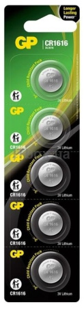 Батарейки-Таблетки GP CR1616 / 3V блистер 5шт. ОРИГИНАЛ