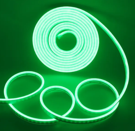 Лента силиконовая LED NEON Зеленая 5 м 12V-220V /0764
