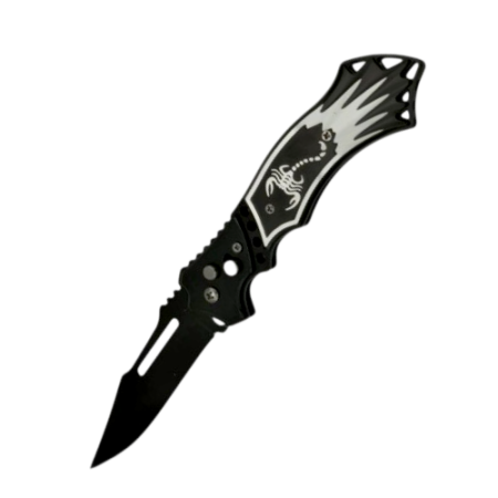 Нож выкидной KA860 серебро, 24см