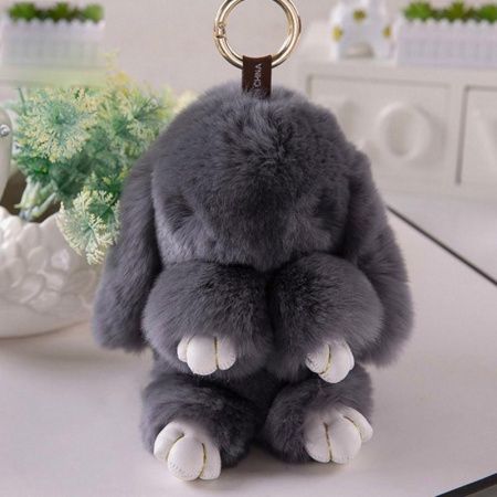 Брелок из меха Кролик / Зайчик 14см