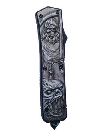 Нож выкидной фронтальный MicroTech 328 Skull