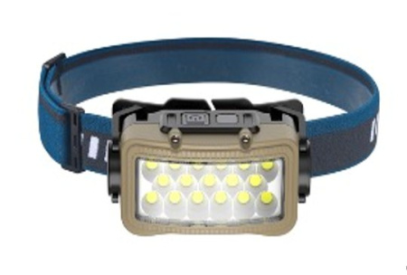 Налобный фонарь Rablex RB958, жёлтый+белый+красный, 17хCOB, Sensor, аккум, Type-C