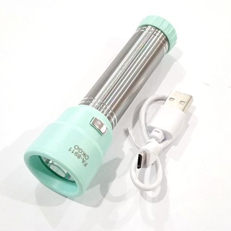 Ручной фонарь разборной RB293, Okgo fa-8911, 18650, microUSB