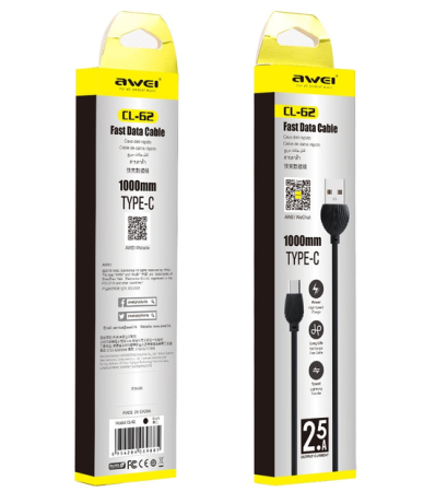 Кабель USB Awei CL 62 Type-C, 6680