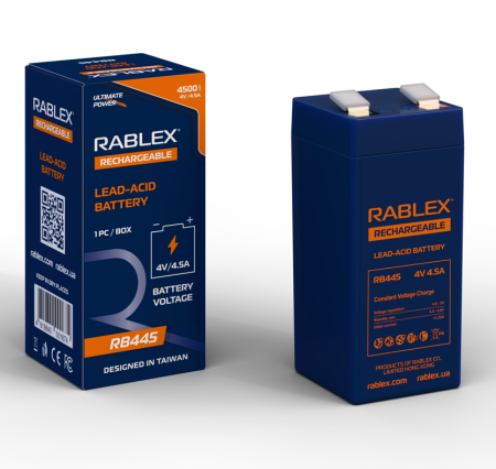 Аккумуляторная батарея Rablex 4V 4.5Ah (RB445), свинцово-кислотная (SLA)
